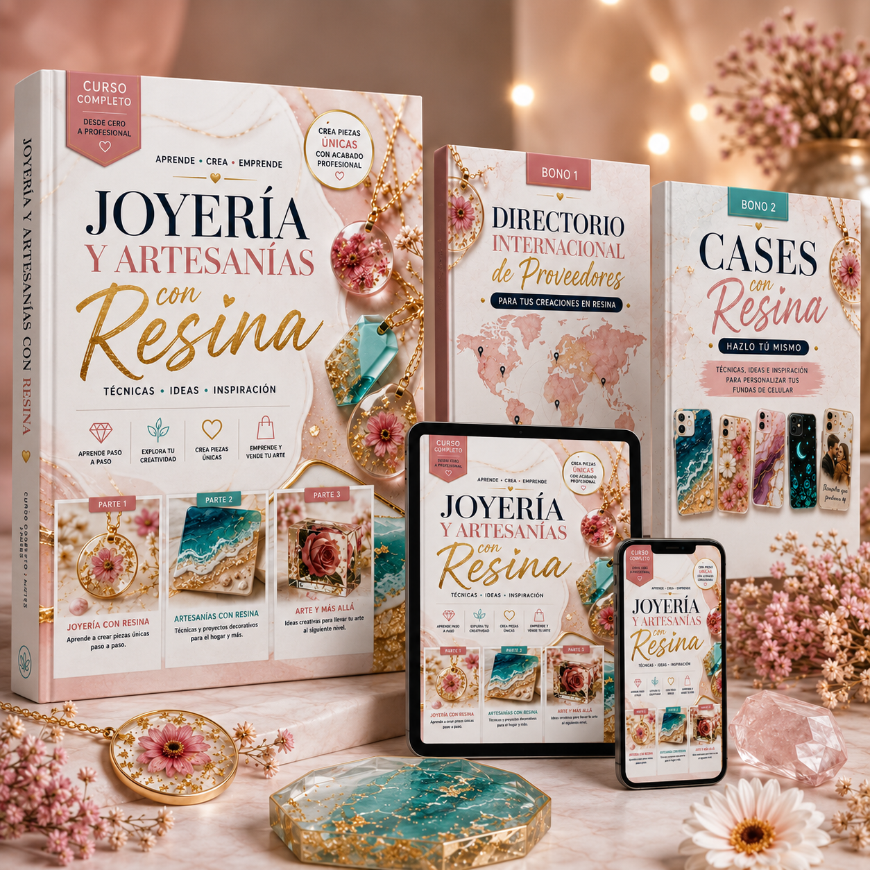 Curso Completo de Resina Epoxi: Joyería, Decoración y Artesanías Desde Cero